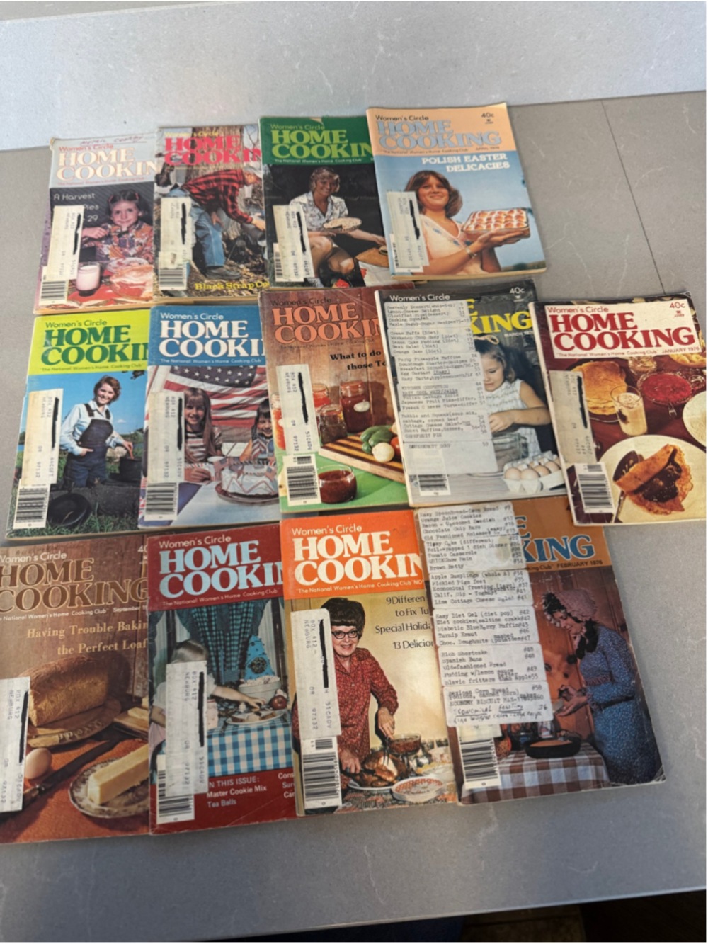 Wonderful collection of 8 vintage Women’s Circle Home Cooking recipe magazines p
